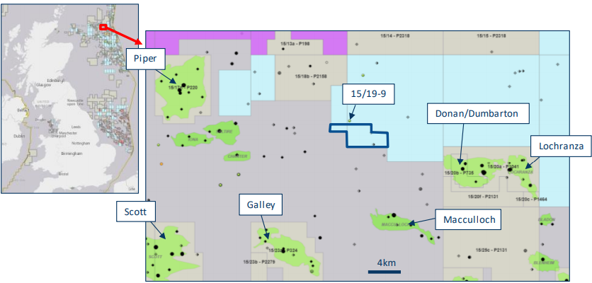 License P2366 in the UK central North Sea.
