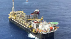 The P-67 is moored in the Lula Norte area in the presalt Santos basin.
