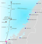 The Polarled gas pipeline route in the Norwegian Sea.