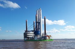 The Sea Challenger installed the last turbine at the Hornsea One offshore wind farm on Oct. 3. The Sea Challenger installed the last turbine at the Hornsea One offshore wind farm on Oct. 3.