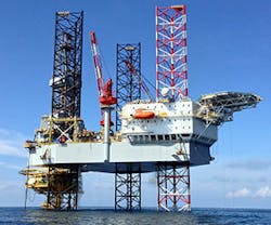 The jackup Ensco 115 has spudded the Inthanin-1 exploration well in the Gulf of Thailand for operator Mubadala Petroleum.