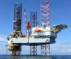 The jackup Ensco 115 has spudded the Inthanin-1 exploration well in the Gulf of Thailand for operator Mubadala Petroleum. The jackup Ensco 115 has spudded the Inthanin-1 exploration well in the Gulf of Thailand for operator Mubadala Petroleum.