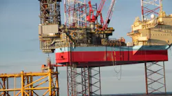 The jackup Maersk Intrepid is working for Equinor on the Martin Linge project in the North Sea.