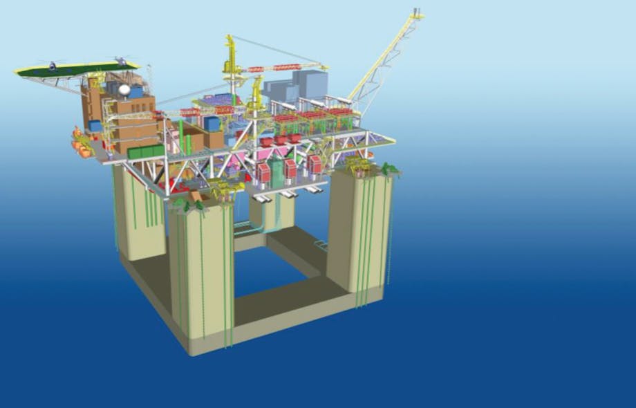 Chevron is reportedly favoring the GVA 10000 semisubmersible hull design for its Anchor platform.