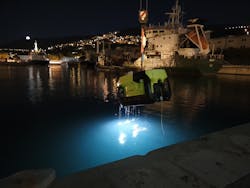 Hydrone-R in night time trials off Trieste. Hydrone-R in night time trials off Trieste.