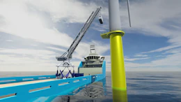 The E5000 system is expected to be able to transfer people and up to 5 tons of cargo in rough waters.