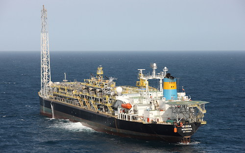 The FPSO Raroa operates in the Maari oil field in the Taranaki basin offshore New Zealand.