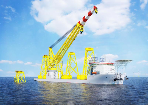 The Les Alizés will mainly be used for the construction of offshore wind farms but is also suitable for decommissioning offshore oil and gas platforms.