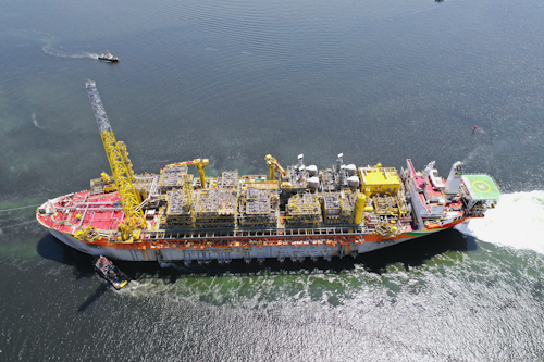 The company has anchored the FPSO Liza Destiny to its mooring system at the Liza Phase 1 location offshore Guyana.