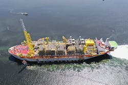 The company has anchored the FPSO Liza Destiny to its mooring system at the Liza Phase 1 location offshore Guyana. The company has anchored the FPSO Liza Destiny to its mooring system at the Liza Phase 1 location offshore Guyana.