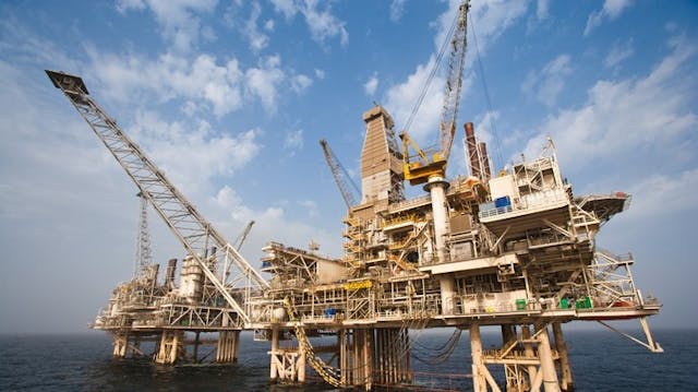 The Azeri-Chirag-Gunashli oil field development produces through six platforms offshore Azerbaijan.