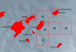 Location of the Karish North gas discovery offshore Israel. Location of the Karish North gas discovery offshore Israel.