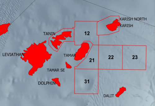 Zeus is in block 12, between the Karish and Tanin leases, offshore Israel.