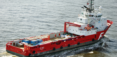 The platform supply vessel Far Swift was built in 2003.