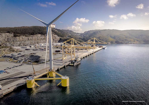 The WindFloat Atlantic is said to be the largest floating wind turbine in the world.