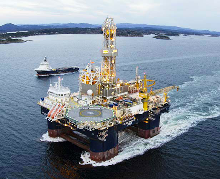 The semisubmersible drilling rig Island Innovator.