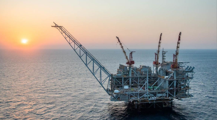 The current focus is on full hookup of the Leviathan platform and living quarters and platform commissioning.