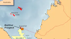 Location of the the WA-488-P permit offshore northwest Australia.