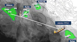 Layout of Ruche Phase 1 offshore Gabon.