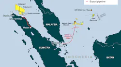 The Bison, Iguana and Gajah Puteri gas fields are on the Natuna Sea block A offshore Indonesia.
