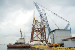 Jacket fabrication was completed in Batam, Indonesia. Jacket fabrication was completed in Batam, Indonesia.