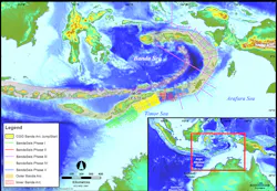 The Banda Arc JumpStart region including the BandaSeis 2D multi-client survey.
