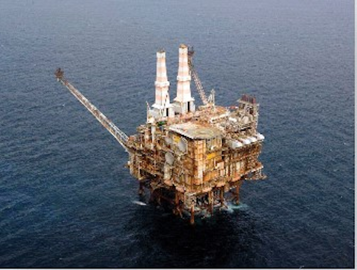The Brae Alpha platform lies approximately 220 km northeast of Aberdeen