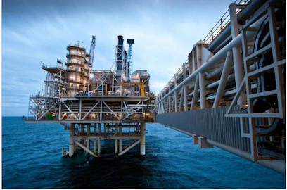 The Deepwater Gunashli complex in the Caspian Sea.