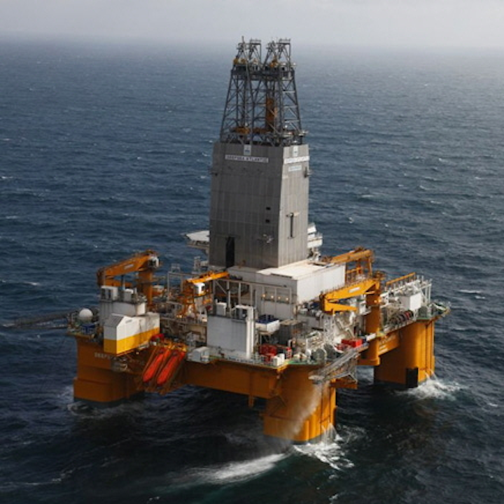 The semisubmersible drilling rig Deepsea Atlantic is under contract to Equinor.