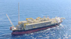 The FPSO Cidade de Campos dos Goytacazes MV29 operates at the Tartaruga Verde field in the Campos basin offshore Brazil.