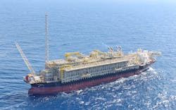 The FPSO Cidade de Campos dos Goytacazes MV29 operates at the Tartaruga Verde field in the Campos basin offshore Brazil. The FPSO Cidade de Campos dos Goytacazes MV29 operates at the Tartaruga Verde field in the Campos basin offshore Brazil.