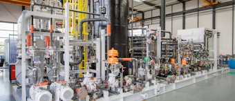 The electrochlorination equipment will generate and inject sodium hypochlorite into the seawater systems.