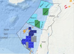 Overview of exploration licenses offshore Lebanon. Overview of exploration licenses offshore Lebanon.