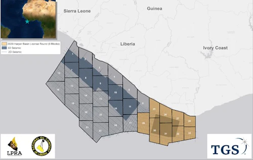Nine blocks will be offered in the Harper basin in Liberia&rsquo;s April 2020 offshore licensing round.