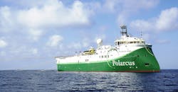 The Polarcus Asima vessel began acquiring the Petrelex 3D seismic survey last weekend and the 2,900-sq km (1,119-sq mi) program should continue through late January.