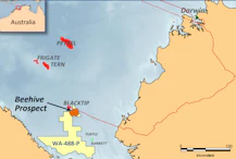 Location of the WA-488-P permit offshore northwest Australia.