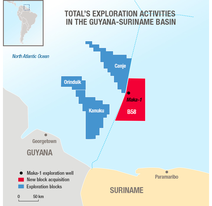 Carte Surinam En