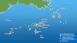 Anchor is in the Green Canyon area of the Gulf of Mexico. Anchor is in the Green Canyon area of the Gulf of Mexico.