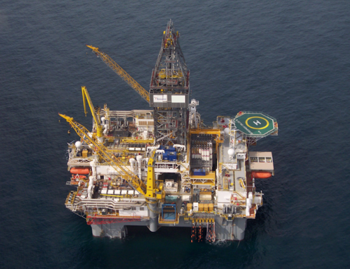 The semisubmersible drilling rig Development Driller III.