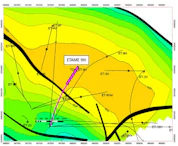 Location of the Etame 9H well on the Etame field offshore Gabon.