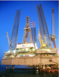 The jackup drilling rig High Island II.