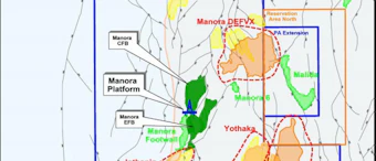 Location of the Inthanin, Krissana, and Yothaka prospects in the Gulf of Thailand.