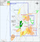 Location of the Inthanin, Krissana, and Yothaka prospects in the Gulf of Thailand.