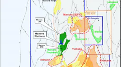 Location of the Inthanin, Krissana, and Yothaka prospects in the Gulf of Thailand.