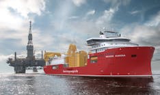 The new cable laying vessel Aurora will install the two 120-km (75-mi) power umbilicals at the Ormen Lange gas field in 2023.
