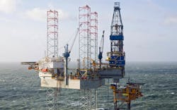 The jackup Noble Regina Allen has been drilling for ExxonMobil offshore Canada.