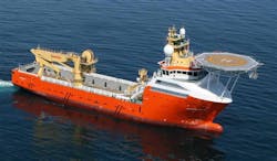 The construction support vessel Normand Baltic. The construction support vessel Normand Baltic.