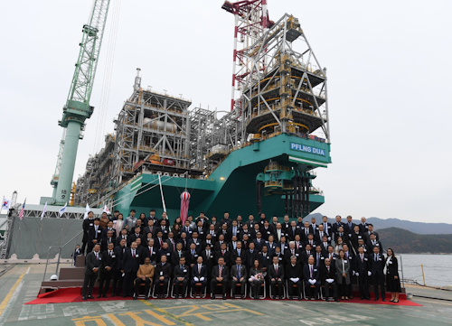 Sail away of the PFLNG DUA is expected in February 2020.