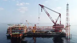One of the platforms at the South Pars gas field in the Persian Gulf.