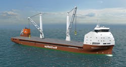 The DP2-B-type design is said to combine the intake of a multi-purpose vessel with DP station-keeping ability, with an emphasis on high fuel efficiency and a minimal environmental footprint. The DP2-B-type design is said to combine the intake of a multi-purpose vessel with DP station-keeping ability, with an emphasis on high fuel efficiency and a minimal environmental footprint.